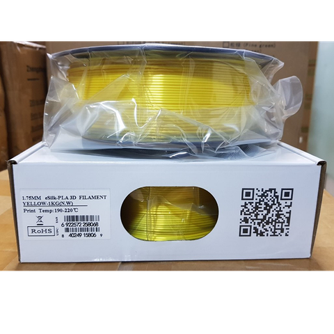 Nhựa in 3d eSun eSilk-PLA màu Yellow kim loại cao cấp không tạp chất 1kg/Cuộn