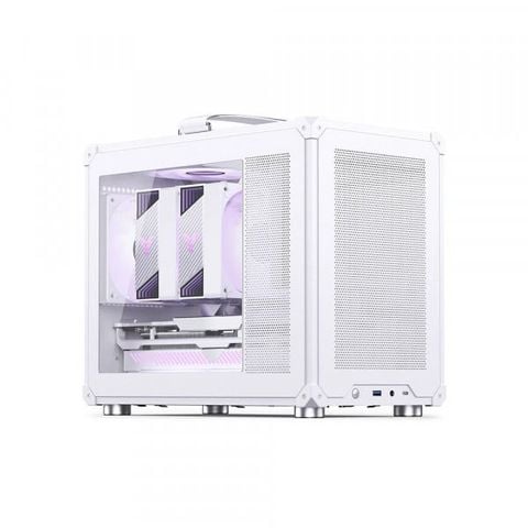 Vỏ Case Jonsbo C6 Max White (Mini Tower/ M-ATX/ Trắng)