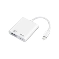  Cáp OTG USB Lightning to USB 3.0 kèm lỗ sạc pin Hàng chính hãng 