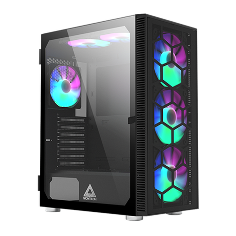 Vỏ case Montech X3 Glass | Black
