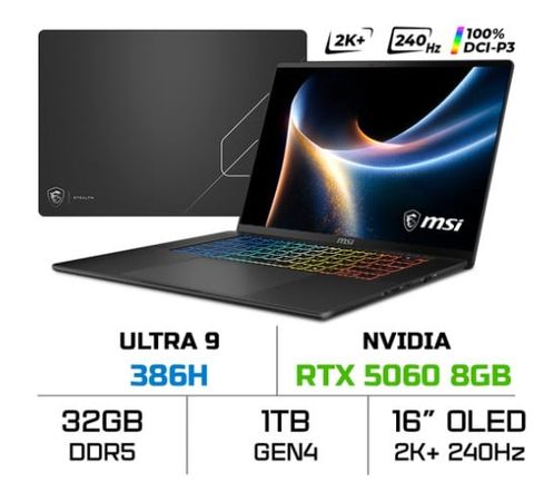 Laptop MSI Stealth 16 AI+ B3WF-007VN