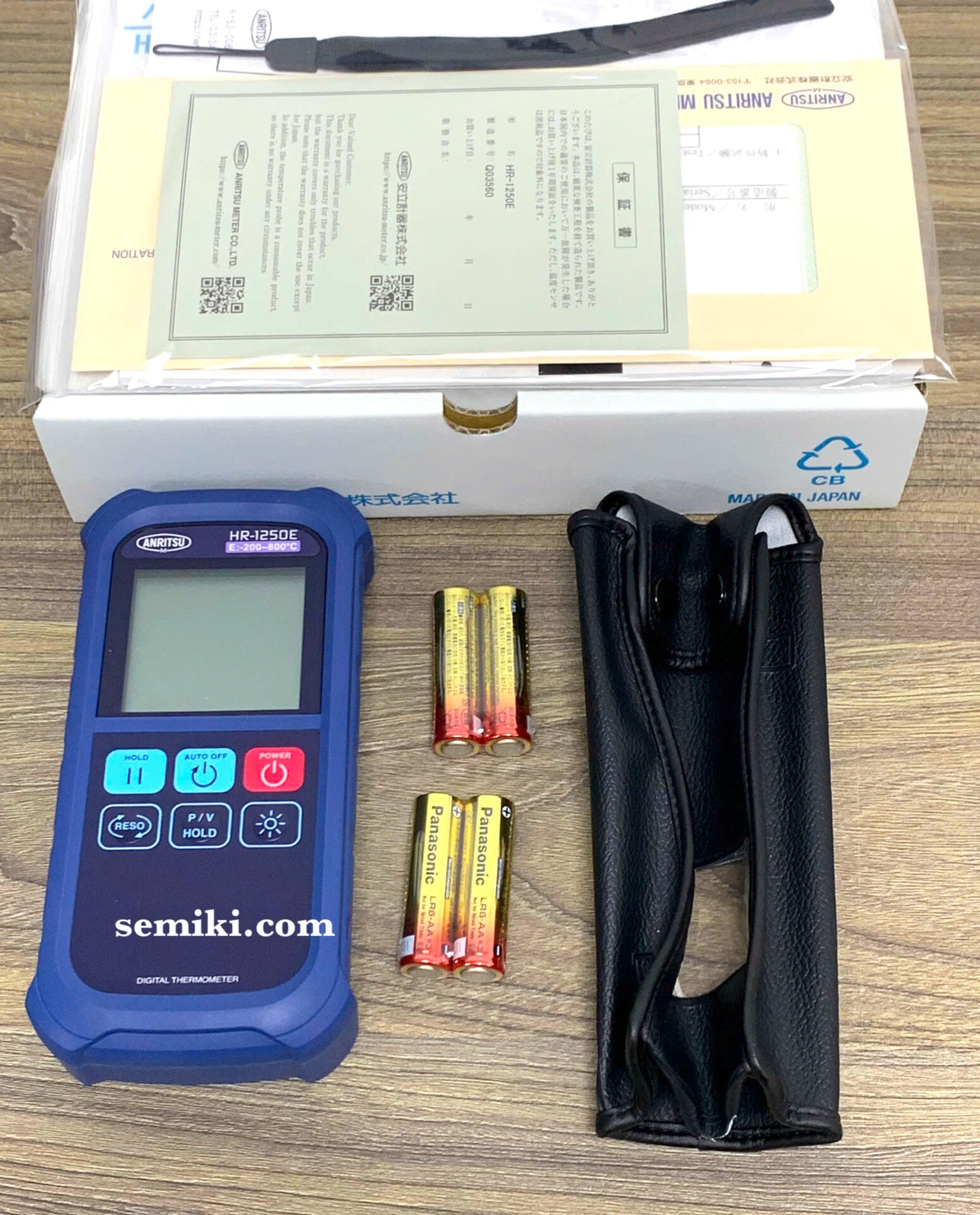 ANRITSU Meter HR-1250E nhiệt kế điện tử đầu dò rời type ANP (-200~800°C)