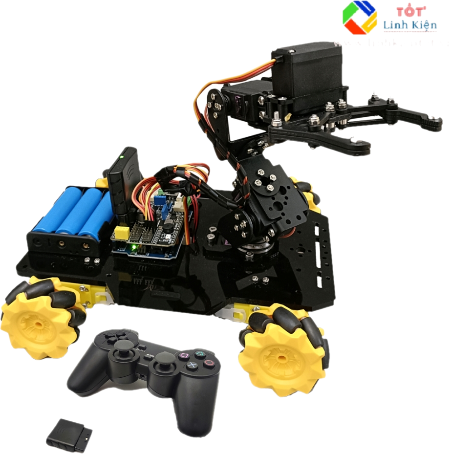 Arm 4DoF Car Mecanum Robot - Bộ xe mecanum cánh tay robot 4 bậc Arduino