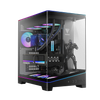 Thùng máy Gamdias Atlas P6 CG | F-ATX, Mid Tower, Kính cường lực, Đen