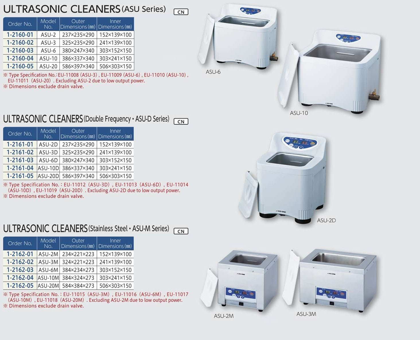 Ảnh minh họa ASONE Ultrasonic Cleaner ASU-20D máy rửa siêu âm (20L/ 23-43kHz) 3