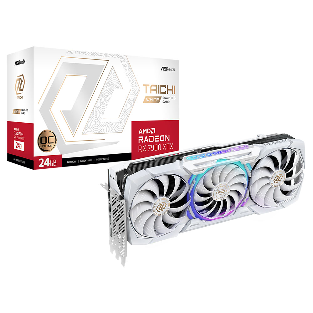 ASRock Radeon RX 7900 XTX Taichi White 24GB OC – 24GB GDDR6