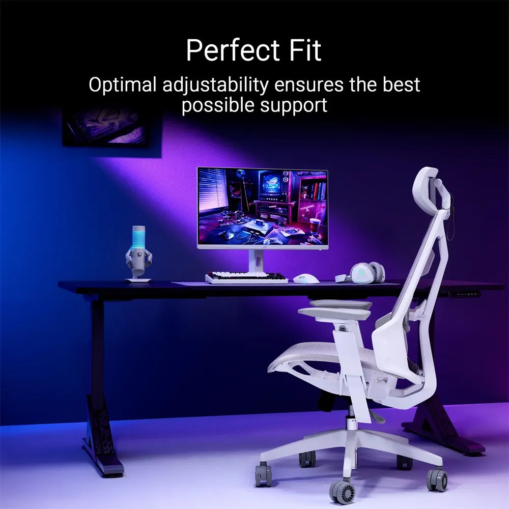 Ảnh minh họa ASUS SL400C ROG Destrier Core - Ghế chơi game công thái học - Trắng 1