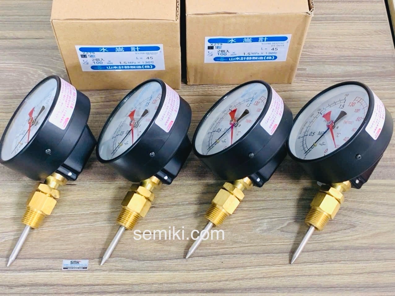Ảnh minh họa YAMAMOTO KEIKI Combination boiler gauge nhiệt kế lưỡng kim đo nhiệt độ và áp suất nồi hơi 2