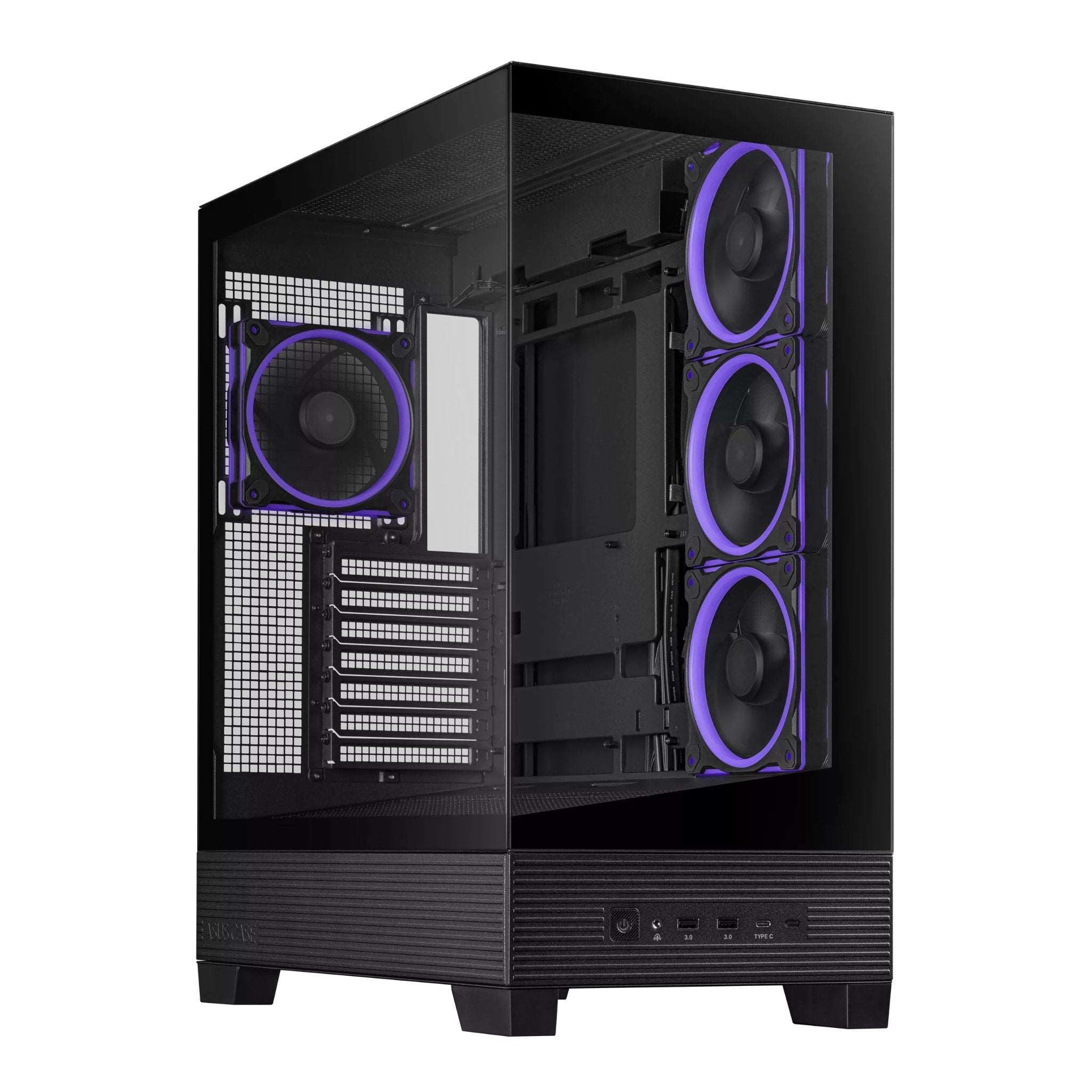 Thùng máy ASUS A31 PLUS TG F-ATX (Kèm Sẵn 4F) (Aio 360 Top) | Mid Tower, ATX, BTF, Đen