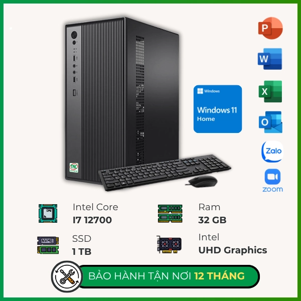 Ảnh minh họa Máy bộ TNC Văn Phòng I7712W (I7 12700/ Ram 32GB/ SSD 1TB/ Windows 11 Home) 1