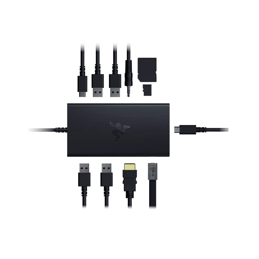 Ảnh minh họa Thiết bị chuyển đổi Razer USB C Dock - 11-in-1 Multiport Adapter -Mercury (RC21-02300100-R3GW) 1