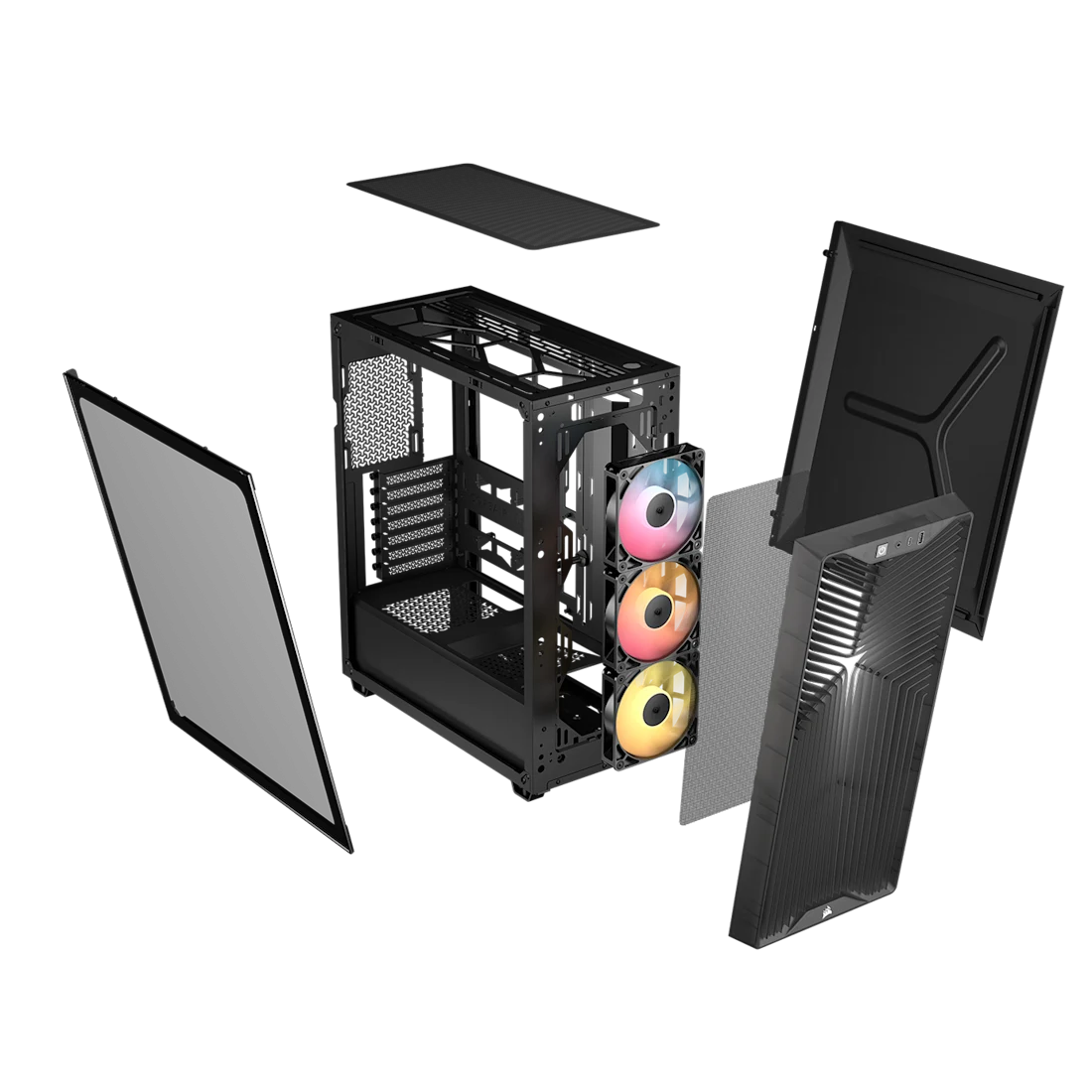 Ảnh minh họa Thùng máy Corsair 3200D RS ARGB Mid-Tower (Sẵn 3 Fan ARGB) (CC-9011346-WW) | ATX, Kính cường lực, Xám Khói 1