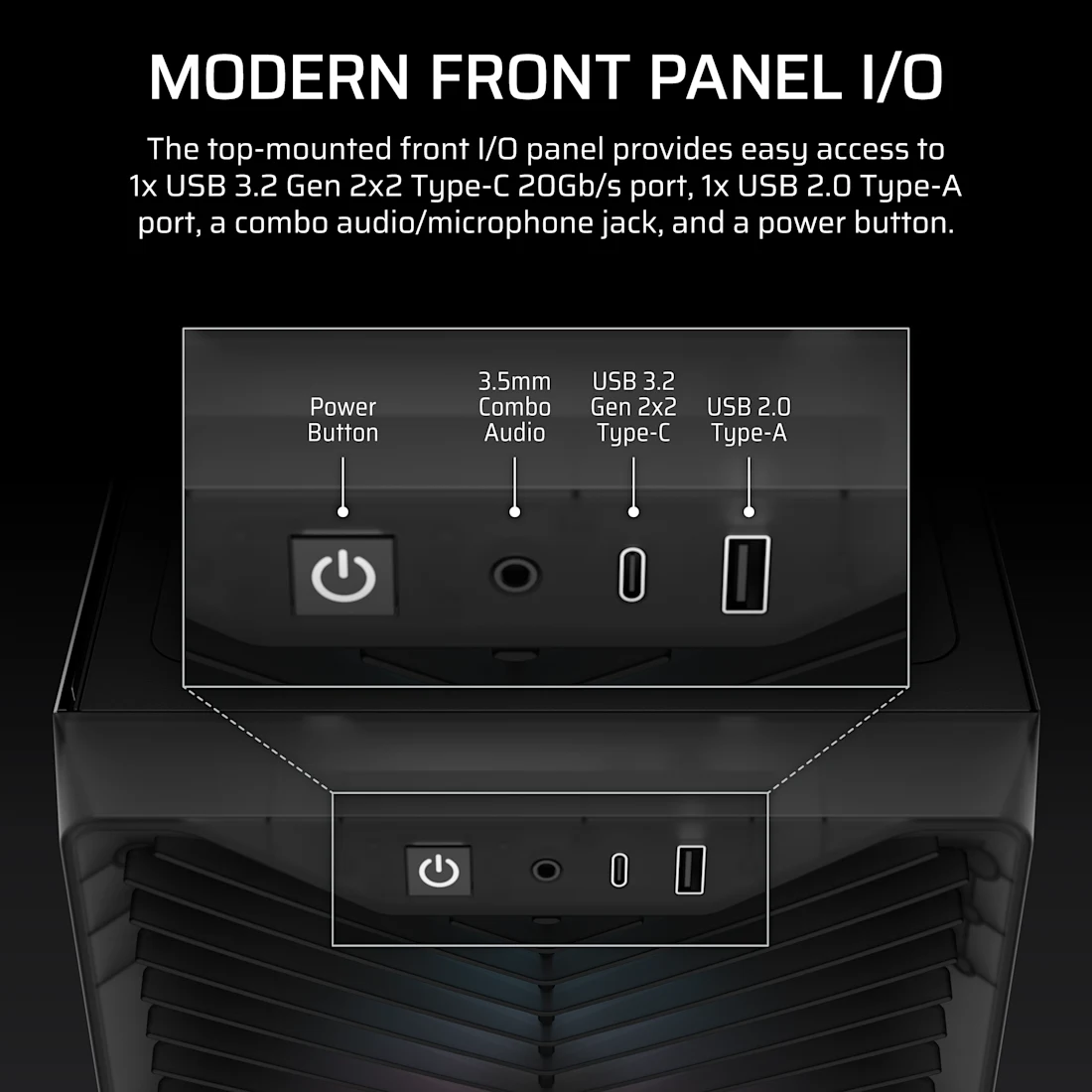 Ảnh minh họa Thùng máy Corsair 3200D RS ARGB Mid-Tower (Sẵn 3 Fan ARGB) (CC-9011346-WW) | ATX, Kính cường lực, Xám Khói 3