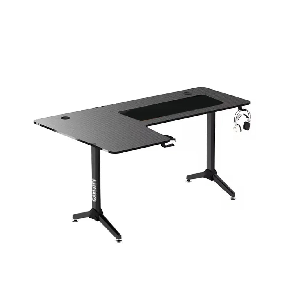 Ảnh minh họa Bàn gaming chuyên nghiệp Gamvity chữ L (1600*1000*750) - Left Black 1