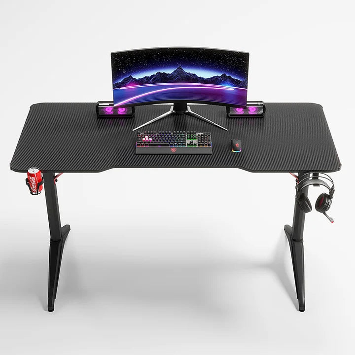 Ảnh minh họa GADGETON D2208 – Bàn gaming đèn RGB chuyển động hình chữ Y (Kích thước: 120*60*74cm) - Đen 1