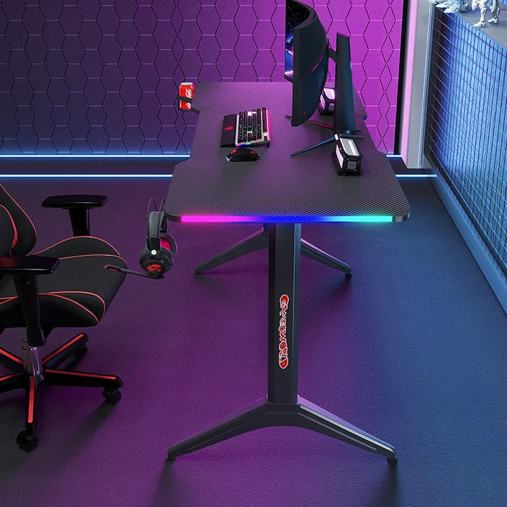 Ảnh minh họa GADGETON D2208 – Bàn gaming đèn RGB chuyển động hình chữ Y (Kích thước: 120*60*74cm) - Đen 2