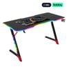 Bàn gaming Gamax D2501 RGB 3 cạnh vân sợi carbon kèm tấm lót chuột