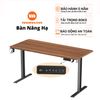 Bàn nâng hạ Manson SmartDesk 1m2 | Khung đen, Mặt gỗ Walnut