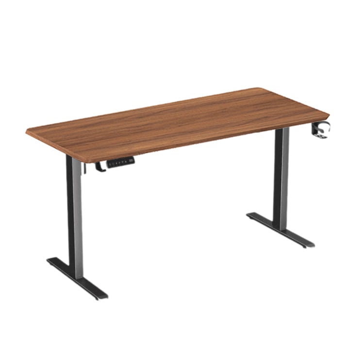 Bàn nâng hạ Manson SmartDesk 1m2 | Khung đen, Mặt gỗ Walnut