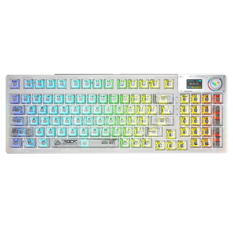 Bàn phím AULA F98 PRO TM (Trắng/ Ice Crystal Switch) F98PB