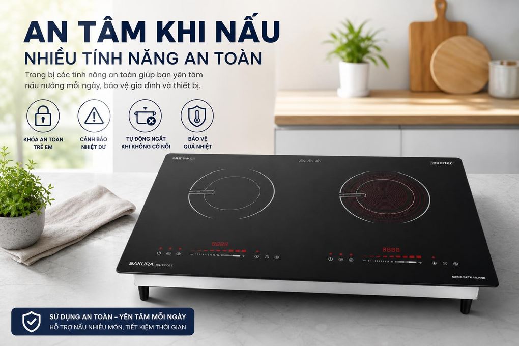 Ảnh minh họa Bếp điện từ hồng ngoại Sakura DS-3530BT 4400W 3