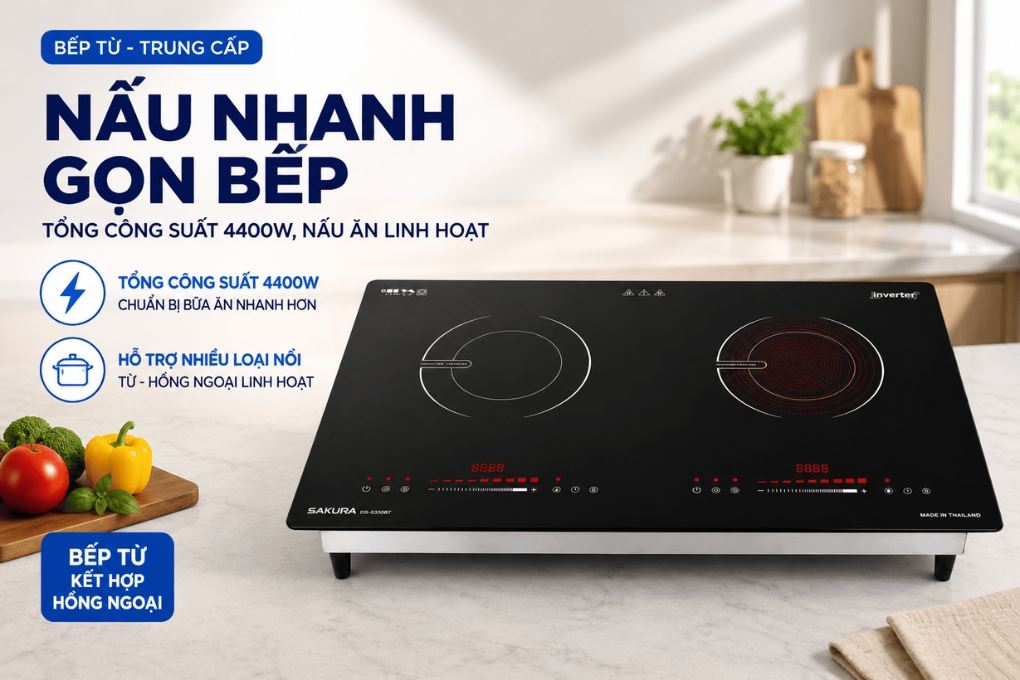 Bếp điện từ hồng ngoại Sakura DS-3530BT 4400W