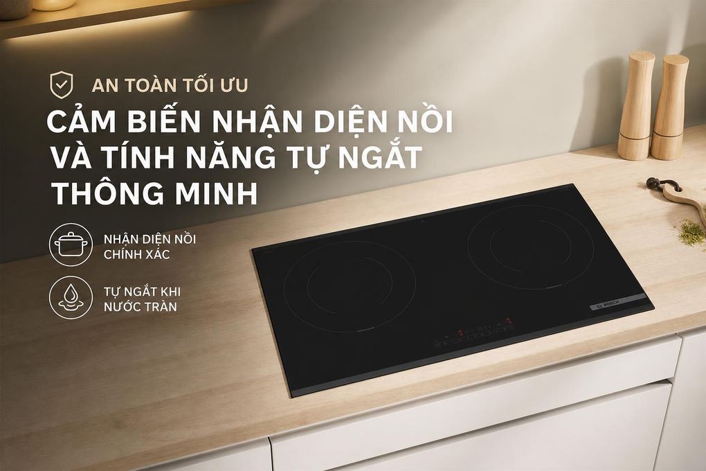 Ảnh minh họa Bếp từ đôi âm Bosch PPI8256XVN 3500W 2
