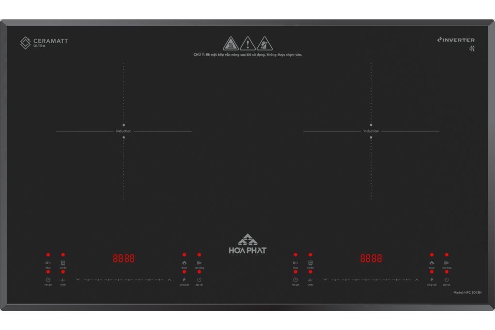 Bếp từ đôi âm Hòa Phát HPC 3D15H 4800W