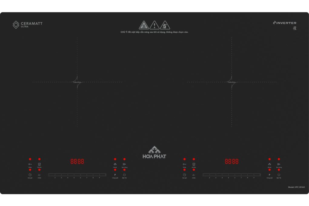 Bếp từ đôi âm Hòa Phát HPC 3D16H 4800W
