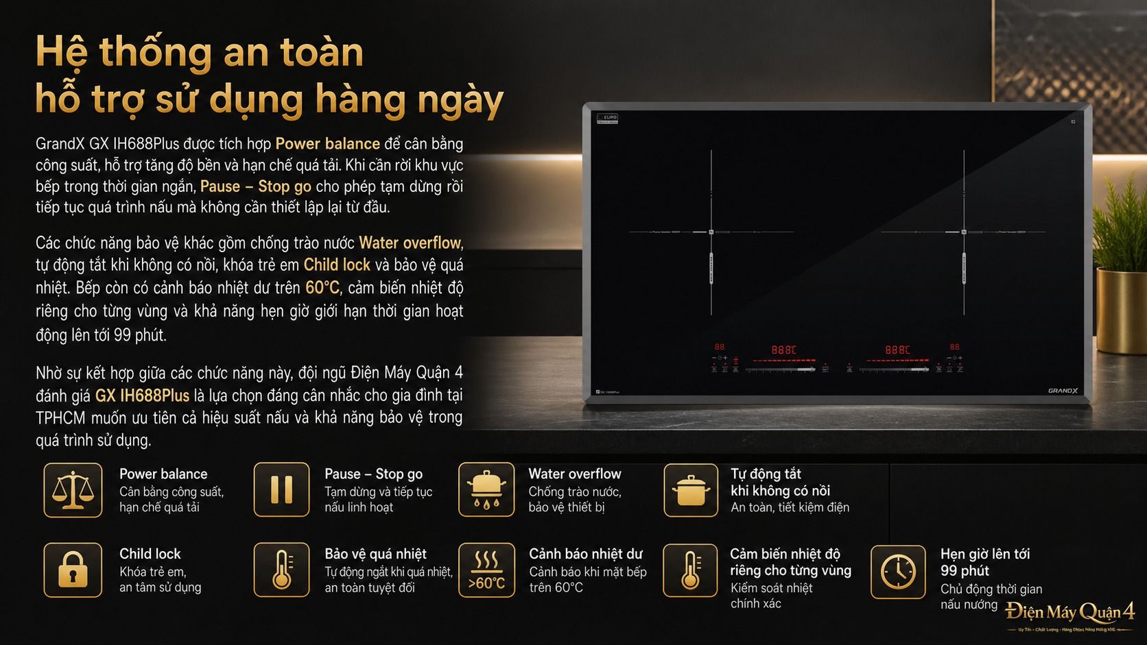 Ảnh minh họa Bếp từ GrandX GX IH688Plus 1