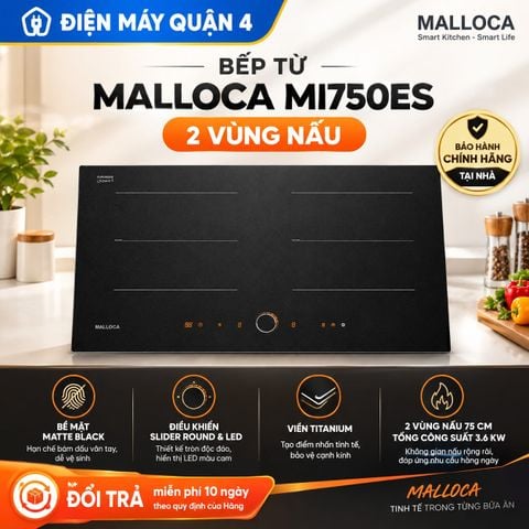 Bếp từ Malloca MI750ES 2 vùng nấu