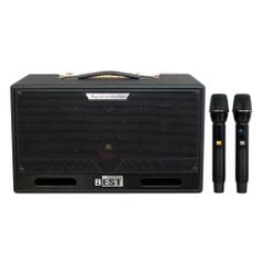  BEST S16-V3 – Loa Karaoke Xách Tay 200W, Bass Đôi 16.5 cm, Kèm 2 Micro 
