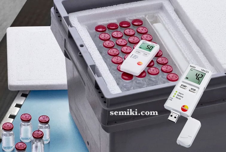 Ảnh minh họa TESTO 184 G1 thiết bị ghi dữ liệu nhiệt độ, độ ẩm và rung lắc trong vận chuyển (0~265 m/s²) 2