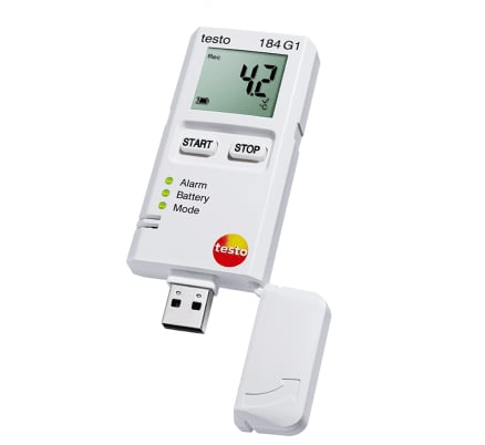 Ảnh minh họa TESTO 184 G1 thiết bị ghi dữ liệu nhiệt độ, độ ẩm và rung lắc trong vận chuyển (0~265 m/s²) 3