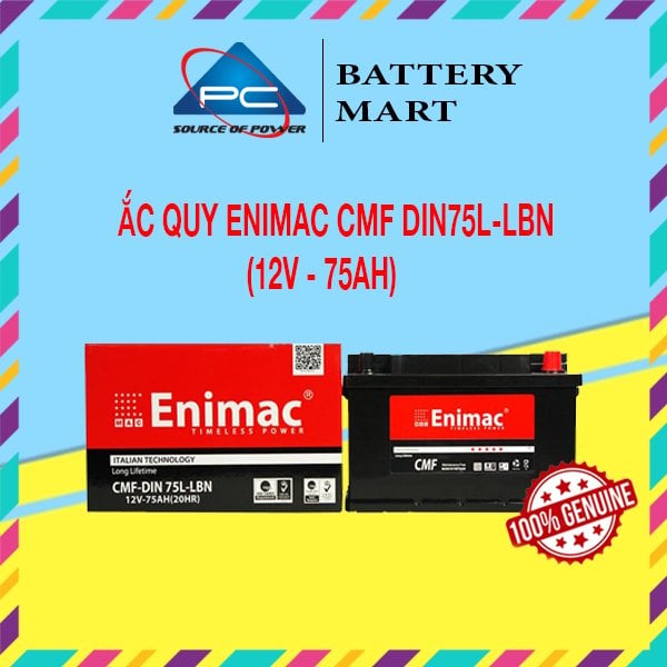 Ảnh minh họa Bình Ắc Quy ENIMAC CMF DIN75L-LNB (12V-75AH) 1