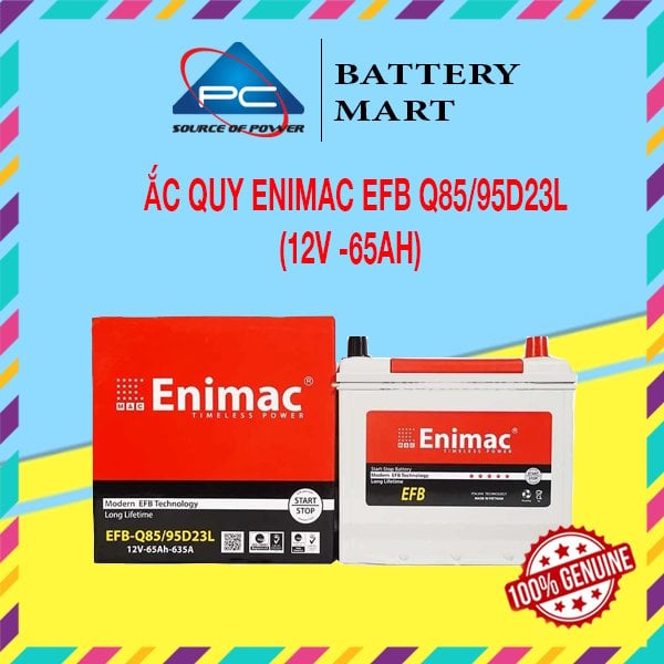 Ảnh minh họa Bình Ắc Quy ENIMAC EFB Q85/95D23L (12V-65AH) 1