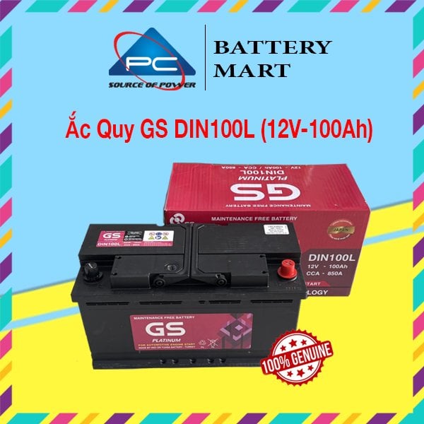 Ảnh minh họa Bình Ắc Quy GS MF DIN100L 12V-100AH 1