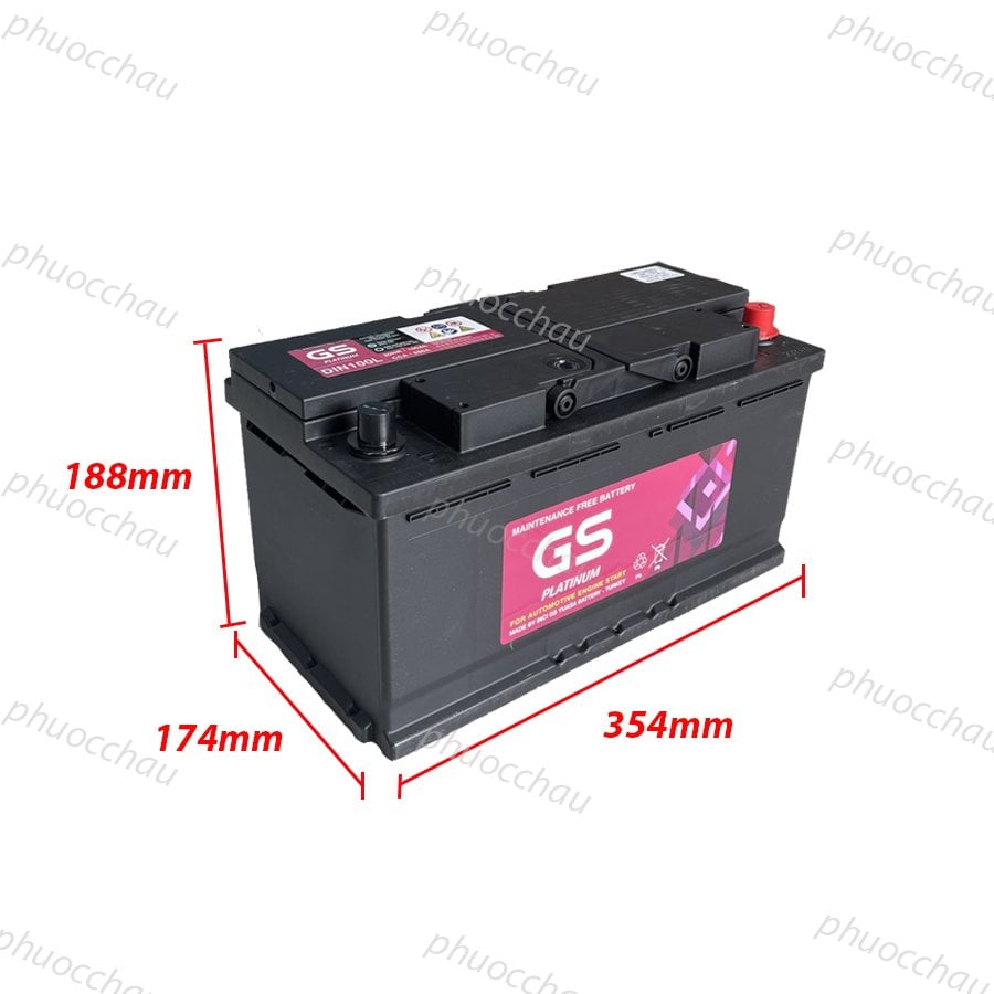 Ảnh minh họa Bình Ắc Quy GS MF DIN100L 12V-100AH 2