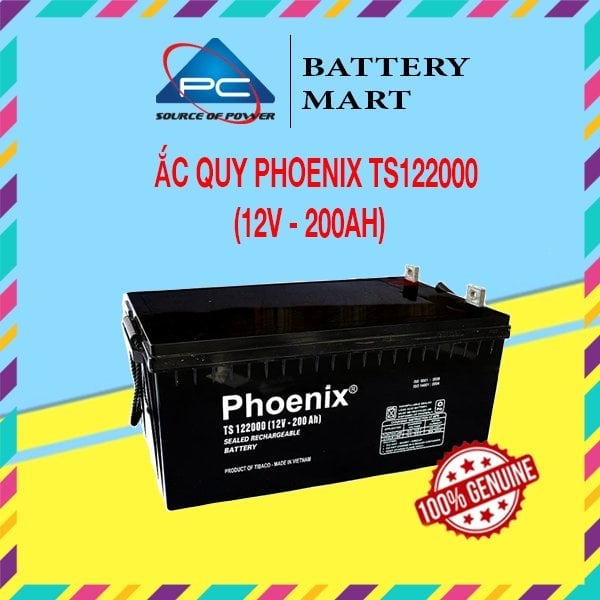 Ảnh minh họa Bình Ắc Quy Khô PHOENIX TS122000 12V-200AH 1