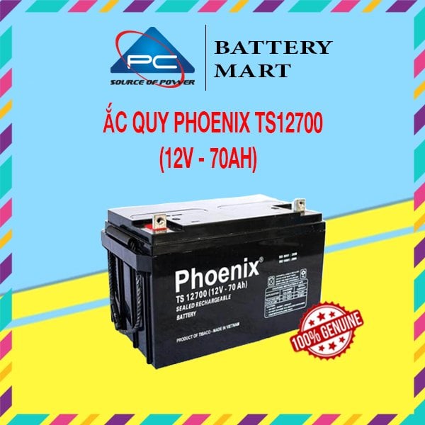 Ảnh minh họa Bình Ắc Quy Khô PHOENIX TS12700 12V-70AH 1