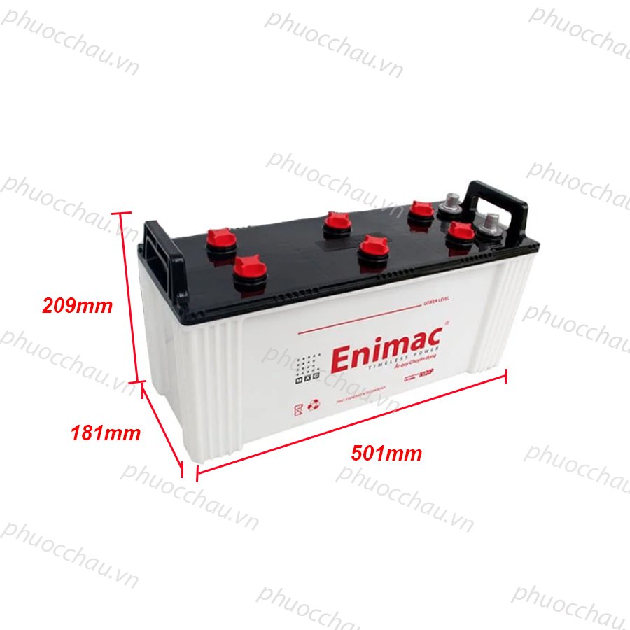 Ảnh minh họa Bình Ắc Quy Xe Tải, Xe Ô Tô 12V-130Ah, Ắc Quy ENIMAC N120P 2