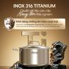 Bộ 3 nồi inox liền đáy nắp kính Sunhouse Mama SHG825