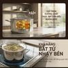 Bộ 3 nồi inox liền đáy nắp kính Sunhouse Mama SHG825