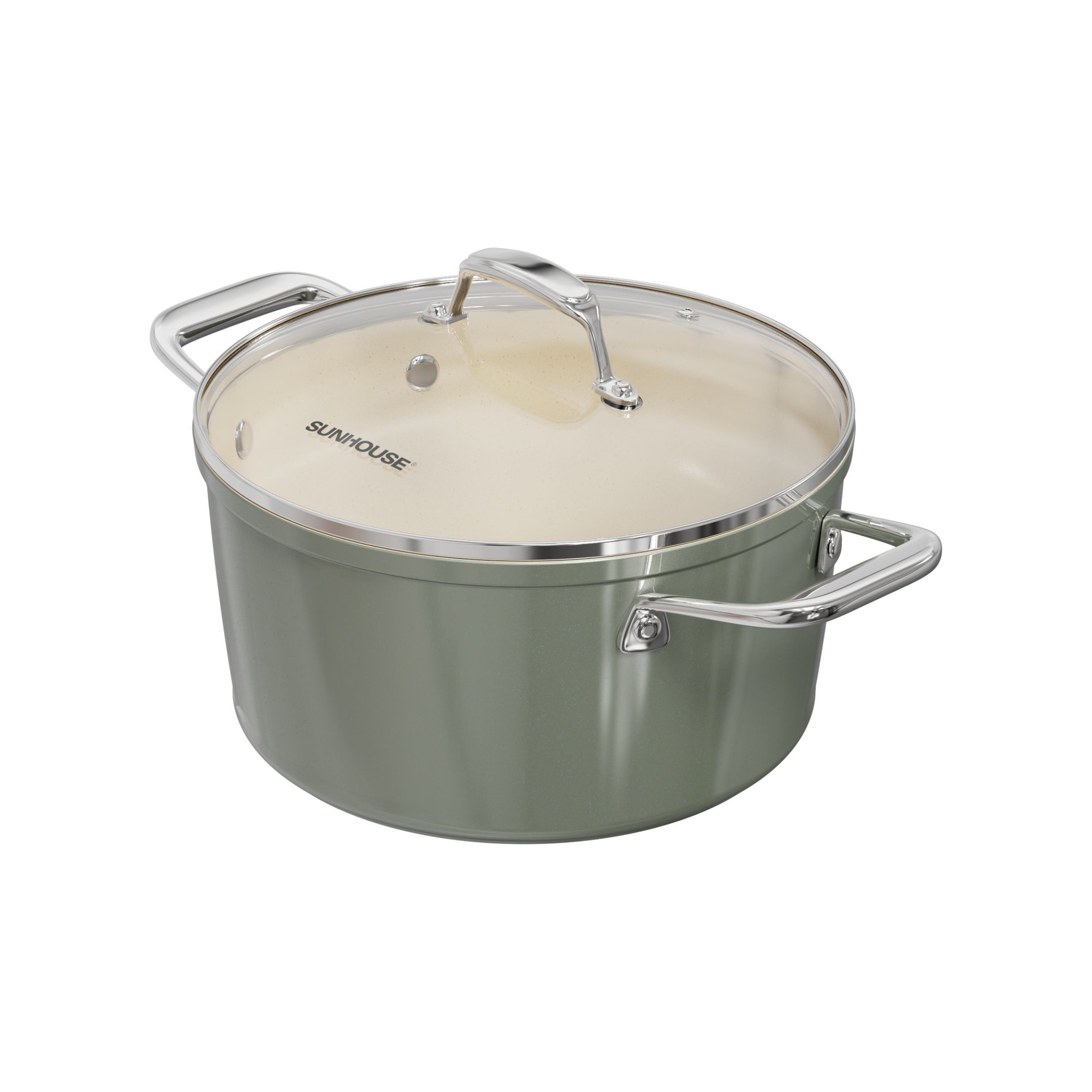 Ảnh minh họa Bộ 3 nồi nhôm chống dính nắp kính Sunhouse Healthy SHG2210DM 3