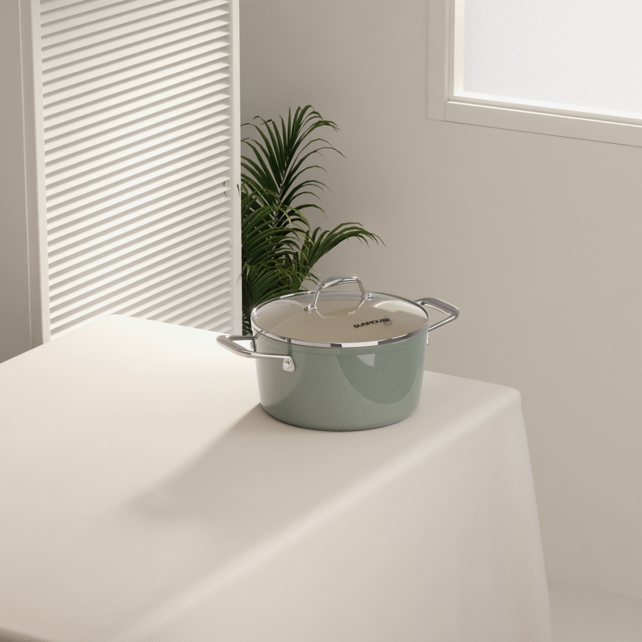 Bộ 3 nồi nhôm chống dính nắp kính Sunhouse Healthy SHG2210DM