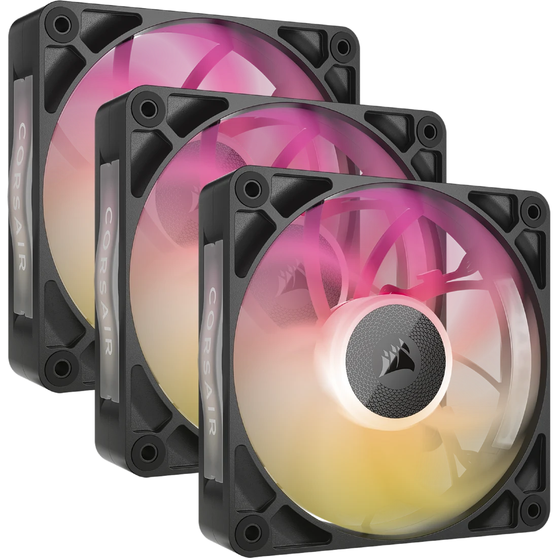 Ảnh minh họa Bộ 3 quạt Corsair iCUE LINK RX120 MAX RGB Black (CO-9051034-WW) 1