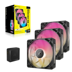  Bộ 3 quạt Corsair iCUE LINK RX120 MAX RGB Black (CO-9051034-WW) 
