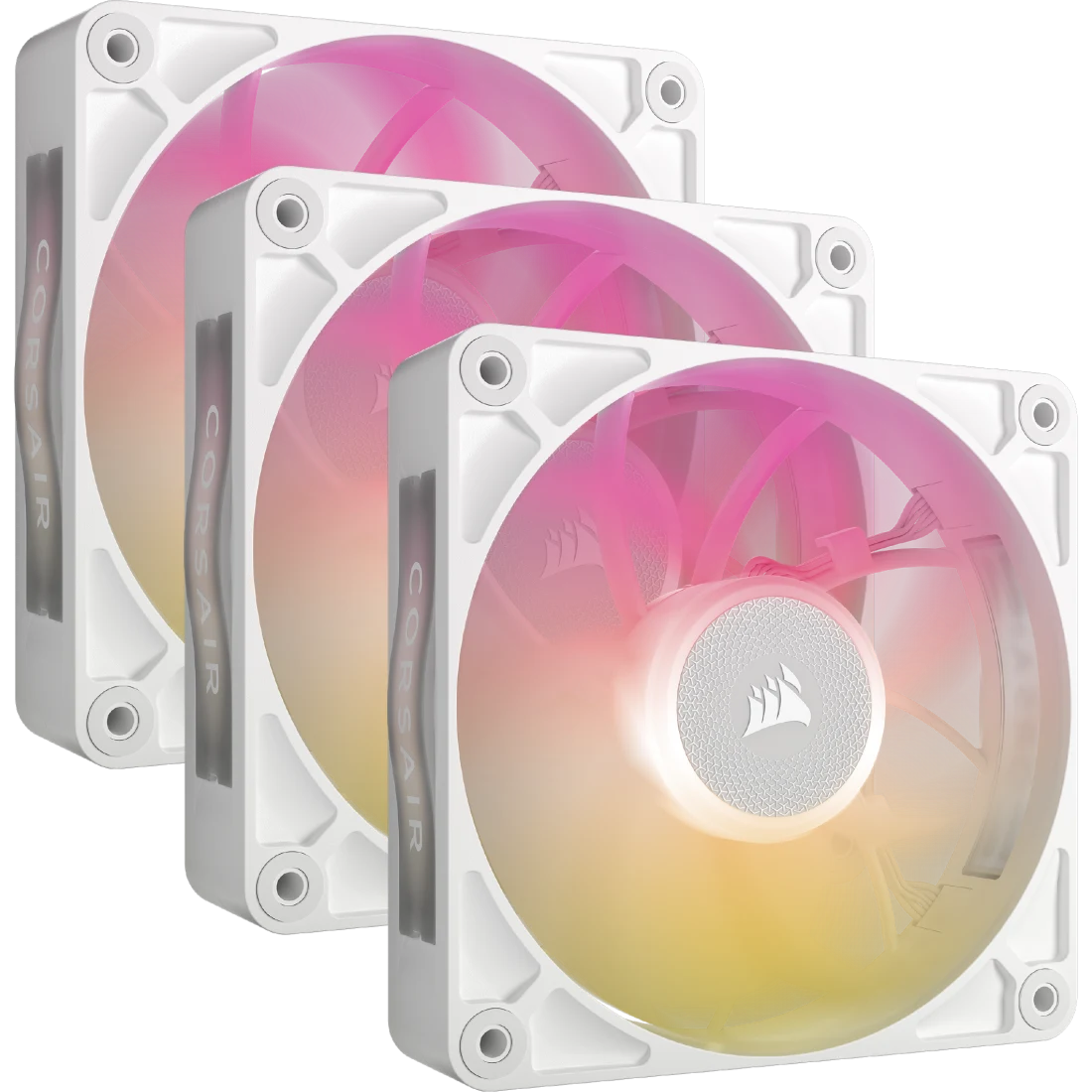 Ảnh minh họa Bộ 3 quạt Corsair iCUE LINK RX120 MAX RGB White (CO-9051038-WW) 1