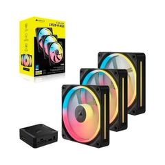  Bộ 3 quạt Corsair LX120 RGB BLACK (CO-9051050-WW) - Reverse 