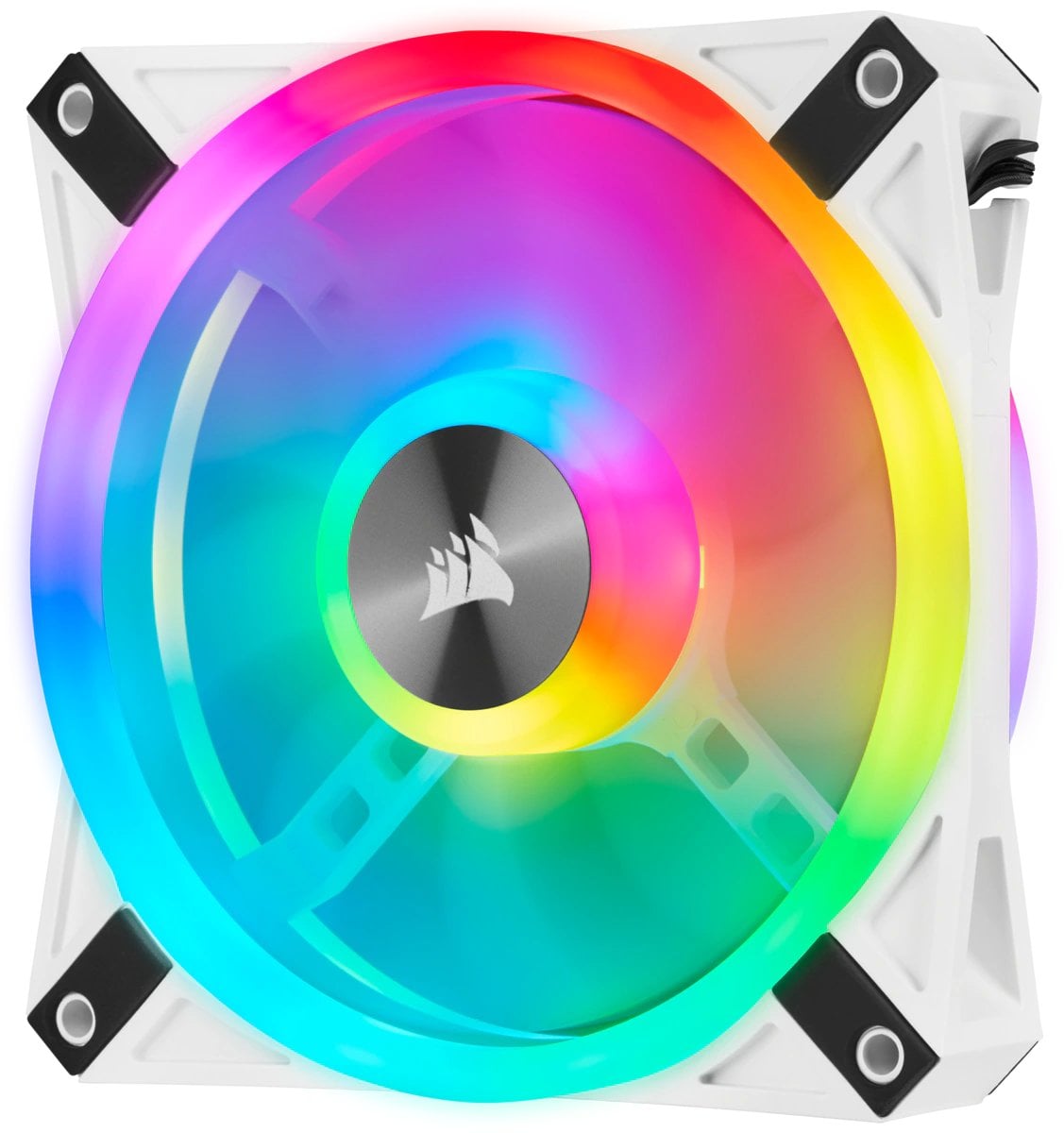 Ảnh minh họa Bộ 3 quạt Corsair QL120 WHITE RGB LED kèm Node Core (CO-9050104-WW) 1